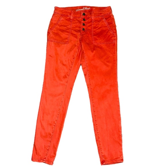 Universal Thread Pants Womens Size 2 Red Mid Rise Skinny Button Fly/ NWT! - Picture 5 of 9